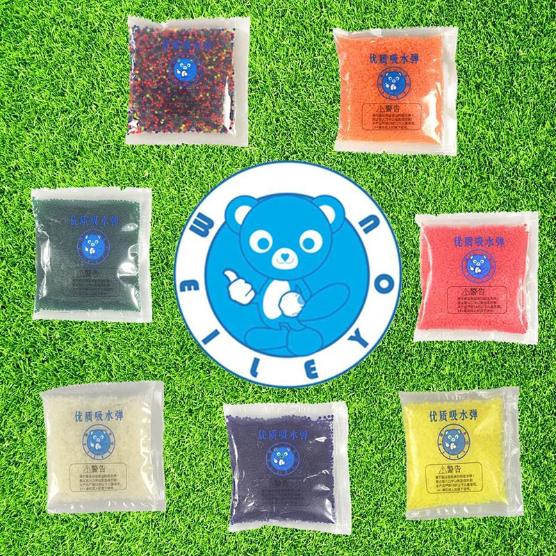 10000pcs 7-8MM Crystal Bullets Colored Soft Crystal Water Paintball Gun Bullet Grow Water Beads Grow Balls Water Gun Toys