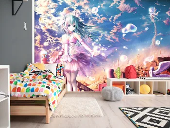 

[Self-Adhesive] 3D Hatsune Miku 562603 Japan Anime Wall Paper mural Wall Print Decal Wall Murals