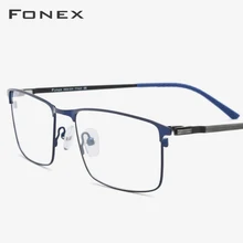Сплав оправа для очков для мужчин квадратный рецепт мужской Близорукость Оптические очки оправы для мужчин Япония Безвинтовые очки 9847