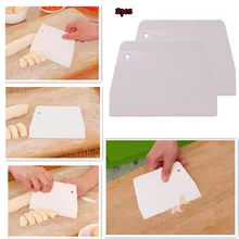 2 шт. крема гладкая лопатка для приготовления торта выпечки кондитерских инструментов Резак скребок для теста Инструменты для выпечки кухонный нож для теста резак