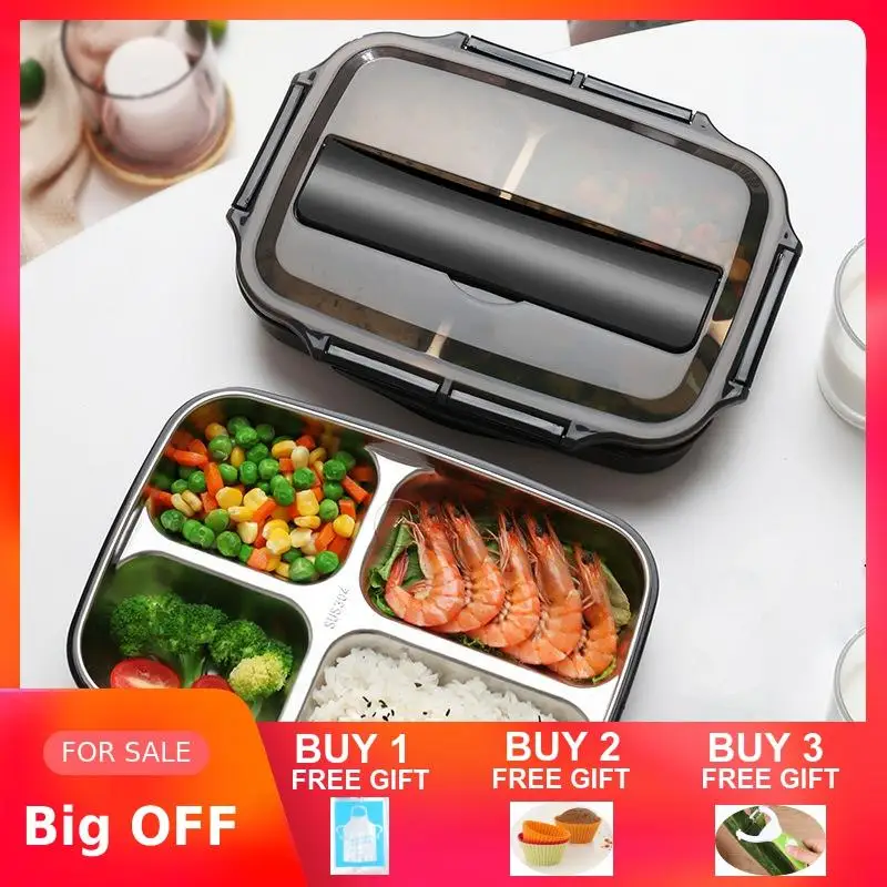 Ланч бокс из нержавеющей стали с подогревом и кипящей водой 1000 мл|Коробки для