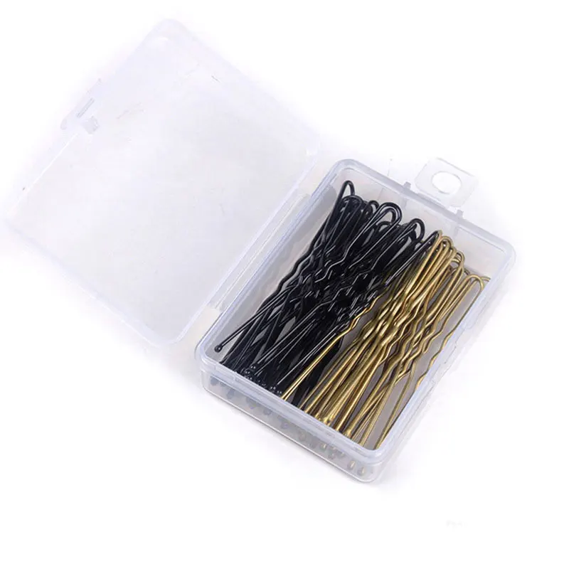 

40Pcs/Box Women U Shaped Hairpin Hair Clips Waved Hair Styling Tools Hair Accessories Metal Barrettes Women Hairpins