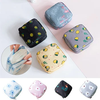 

New Portable Fabric Large Capacity Sanitary Towel Napkin Pad Tampon Purse Bag Organizer Pouch Girls Feminine Hygiene Pad Storage