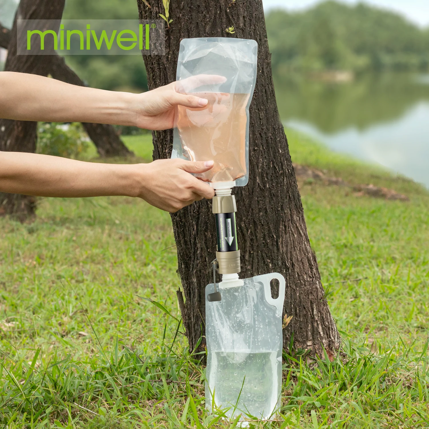 Miniwell L630 personal camping straw water filter survival equipment for drinking water