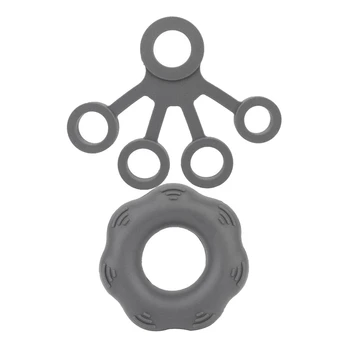

1 Set of Two Finger Strengthener Grip Ring Finger Hand Exerciser Silicone Elastic Puller Grip Ring Fitness Tension Trainer Silic