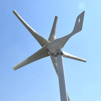 

new arrival 400w 500w 600w 3/ 5 blades wind power generator three phase AC 12v 24v 48v wind turbine with MPPT wind controller