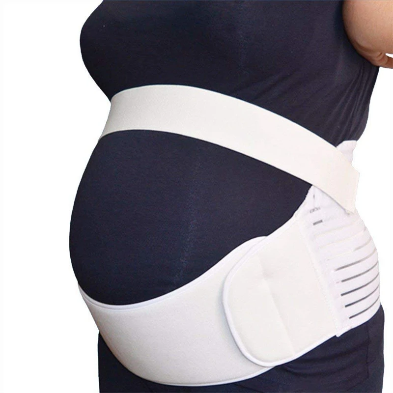 Пояс для беременных женщин, пояс для беременных, бандаж для занятий спортом, пояс для беременных - Цвет: White S