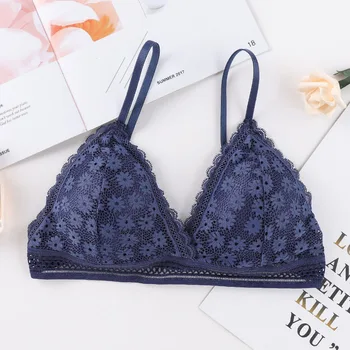

2020 High Quality Women Sexy Cup Intimates Lace Bras Wirefree Bralette Backless Brassiere Lingerie Ultrathin Female Underwear