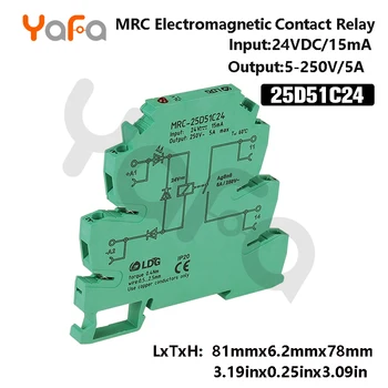 

10pcs/lot MRC-25D51C 5A/6A 24 DC PLC Board Voltage Relay Electromagnetic Contact Interface Relay Module 5V 12V DC 1NO contact