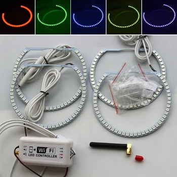 

WIFI Remote RGB Multi-Color LED Angel Eye Light For BMW 3 5 7 Series E38 E39 E46 Car Styling Accessories