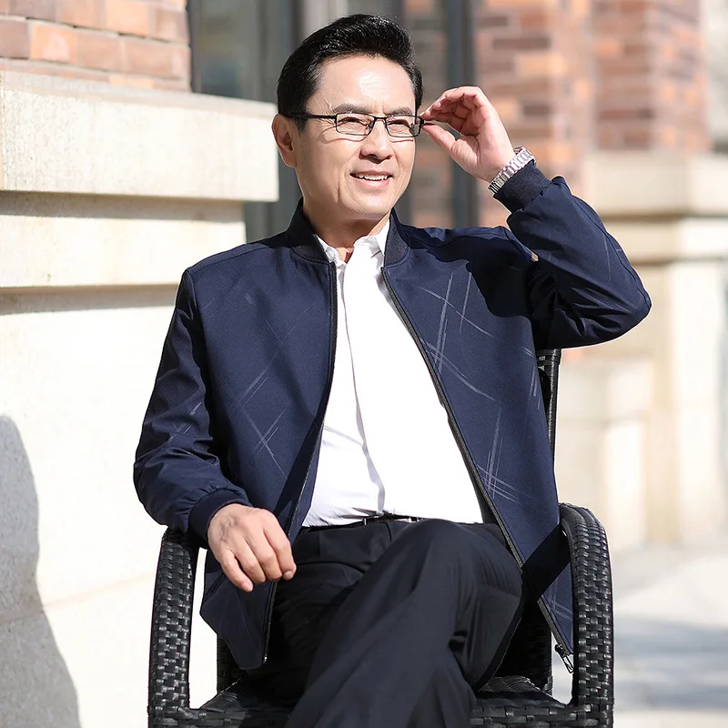 

2019 New Style Dad Spring Clothing Coat Jacket Men'S Wear Middle Aged And Elderly People 40-Year-Old 50 Spring And Autumn Middle