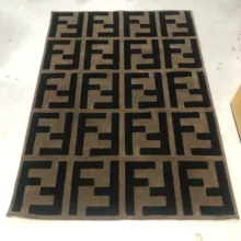 Современный черный коричневый акриловый 3D F ковер, ковер для дивана, гостиной, ручной резной ковер, может быть настроен размер/цвет/логотип