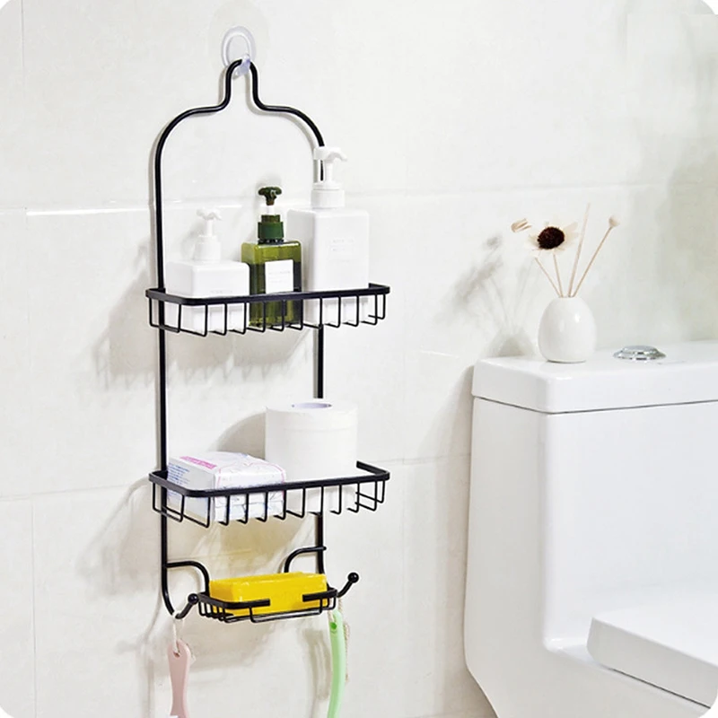Bathroom Shelf Rack Bathroom Accessories Storage Organizer for Shampoo Soap Cosmetic Basket Holder