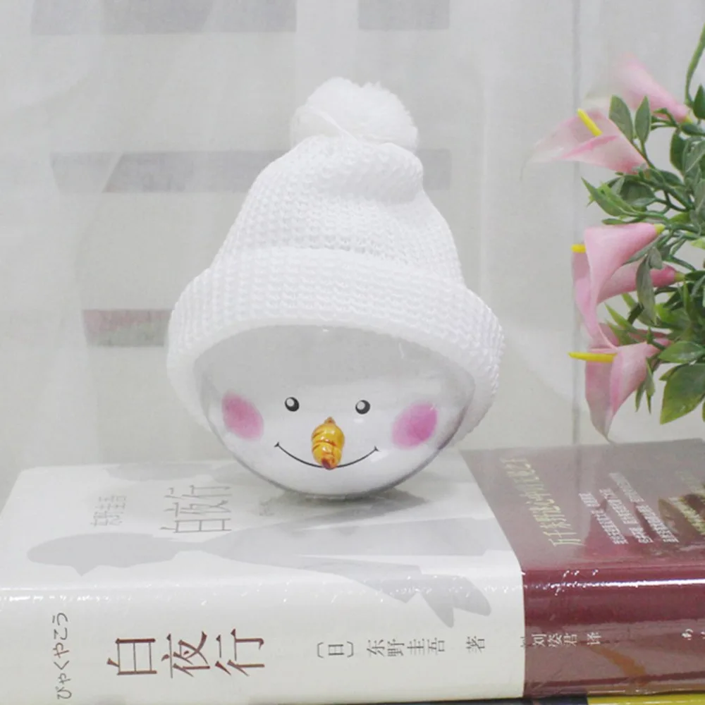 Милый мультфильм снеговик Рождество мяч красивые игрушки Рождественские украшения игрушка подарок для детей Хрустальный шариковый висячий орнамент