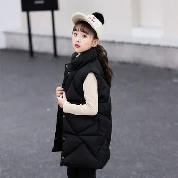 

biys vest solid Teenager 10 9 12years girls vest winter girls jacket long kids girls clothes thick boys coat sleevelss infant