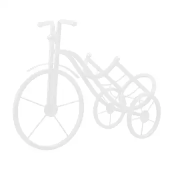 

Retro Iron Art Wine Display Rack Wine Holder Storage Stand Tricycle Shape Design for Home