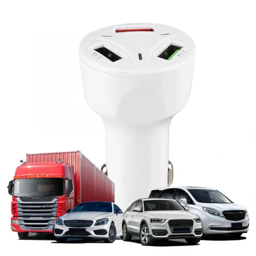 Мини портативный пластиковый быстрый 3 USB Автомобильное зарядное устройство адаптер для samsung для IPhone 4 для IPhone 4S