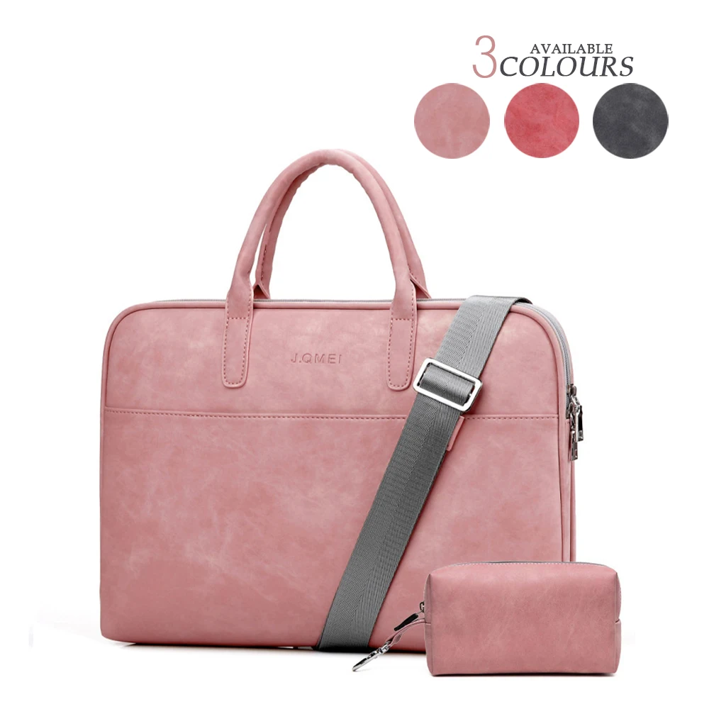 Waterproof Pu Leather Laptop Bag For Macbook Air Pro Case 13 14 15 15.6 16 17 Inch Notebook