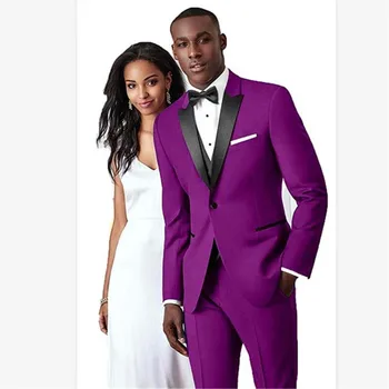 

New Classic Men’s Suit Smolking Noivo Terno Slim Fit Easculino Evening Suits For Men groomsman one button dress groom top lapel