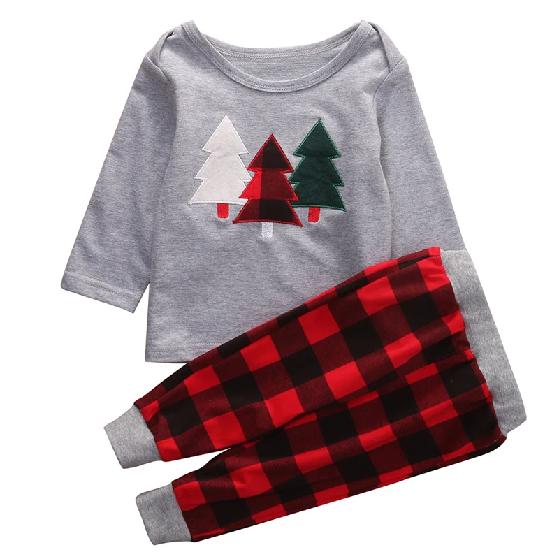Pudcoco/Одежда для маленьких мальчиков комплект одежды для маленьких мальчиков, футболка Топы, штаны, леггинсы, наряды Рождественский подарок, комплект из 2 предметов, рождественские наряды