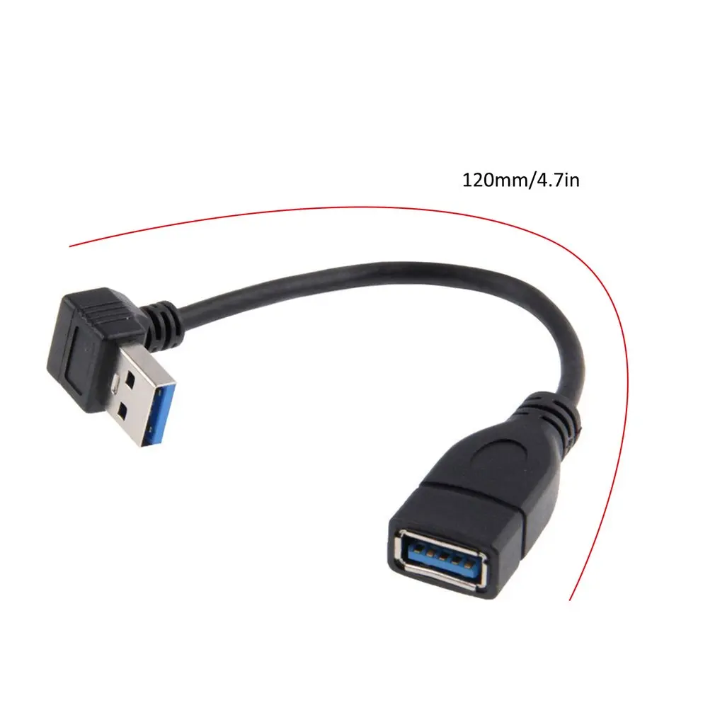 Синхронизация данных 90 градусов Usb 3,0 вниз Угловой Кабель-адаптер папа к женскому A для телефона ПК ноутбука динамик