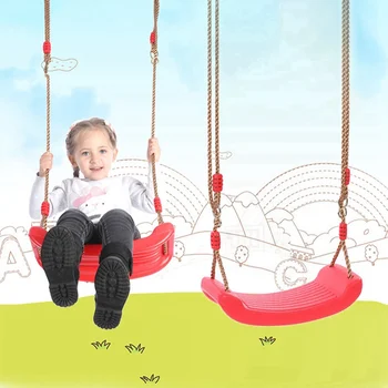 

Child Outdoor Garden Tree Swing Rope Seat For Kids Color EVA soft board U-shaped swing Toy Hanging Kindergarten Playground Gifts
