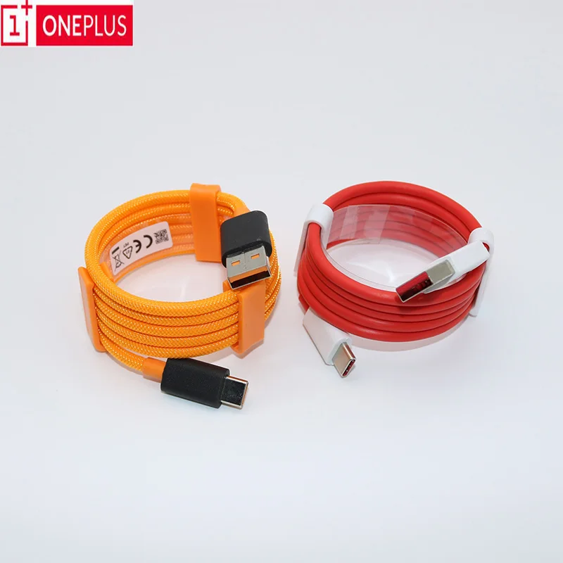 

Original Oneplus 7 6t 6 5t 5 3t 3 Mclaren Cable USB Type C warp Dash Charge Fast Charging USB-C Oneplus6T Red Orange 1m 5v 4a