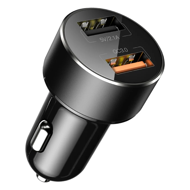 FLOVEME QC3.0 USB Автомобильное зарядное устройство 18 Вт Быстрая зарядка для iPhone Xiaomi Dual USB прикуриватель супер быстрое автомобильное зарядное устройство для мобильного телефона - Тип штекера: car phone charger