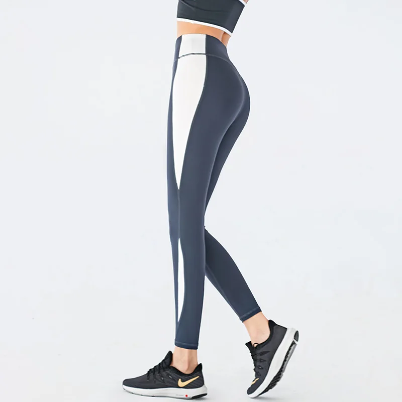 Yoga Pants Ladies Energy Seamless Sports Fitness Tights Fashion Contrast Color Yoga Pants Gym Workout High Waist Abdomen Hips