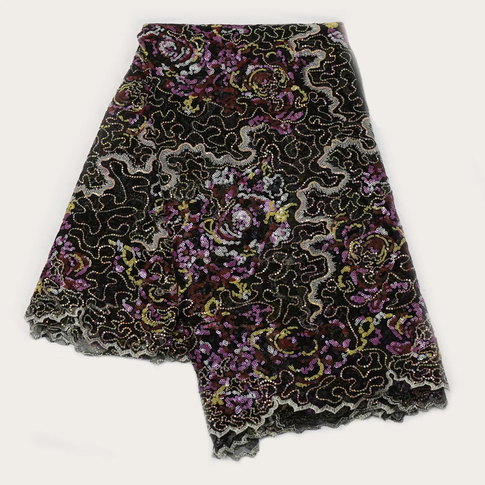 Высокая качественная французская кружевная ткань последние африканский гипюр кружевная ткань с вышивкой в нигерийском стиле для вечерние платье YS-9445