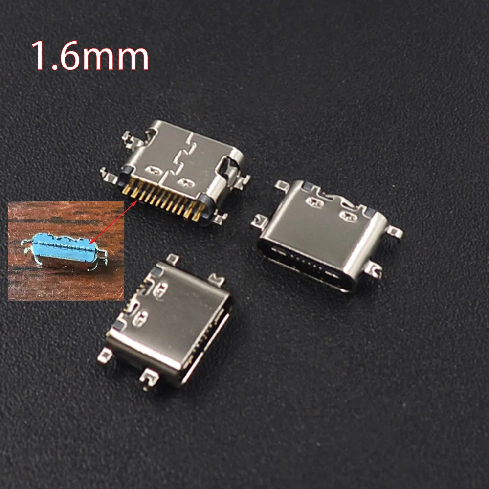 10Pcs USB-3.1 USB Type C Horizontal Mid Mount 16P Female 1.6mm through board 0.8mm for charger adapter DIY Type C type c connector wire connector terminals wire connector electrical connectors electrical connector usb plug socket connector cable connector