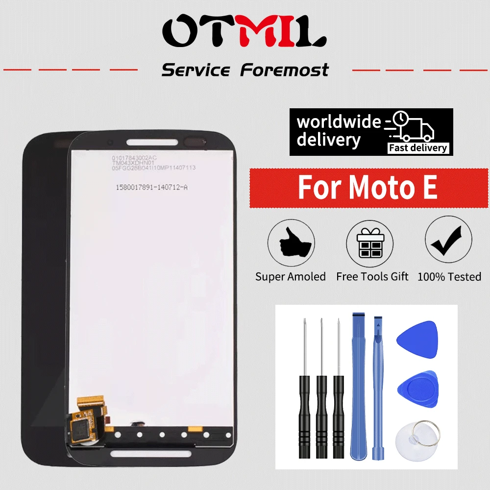 

Original 4.3"For Motorola Moto E LCD Display Touch Screen with Frame Digitizer Assemble For Moto E XT1021 XT1022 XT1025 Display