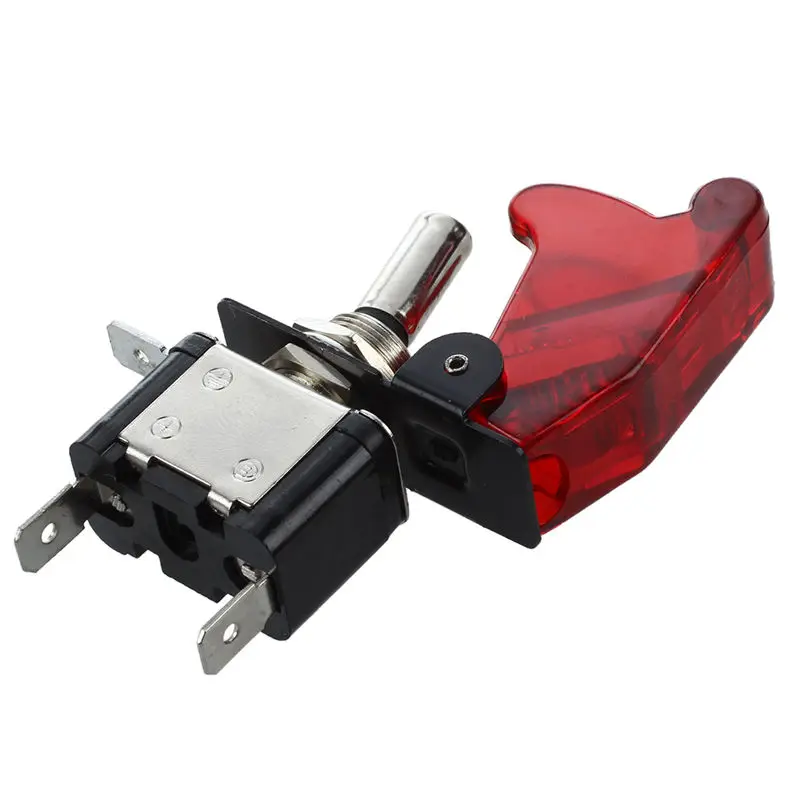 DC 12V On Off гоночный автомобиль с подсветкой тумблер+ красная крышка