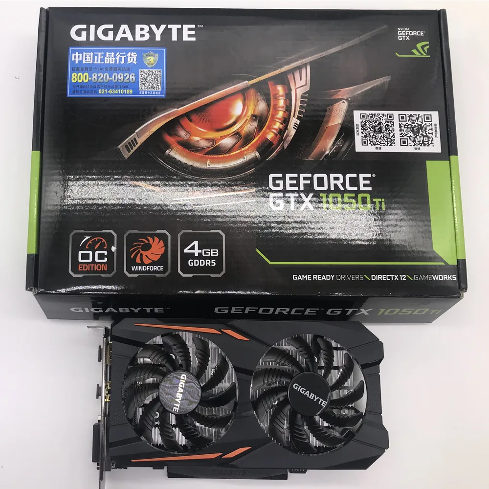 Полный новый Gigabyte GTX1050 OC 2G Настольный ПК игра разгон Инди начала