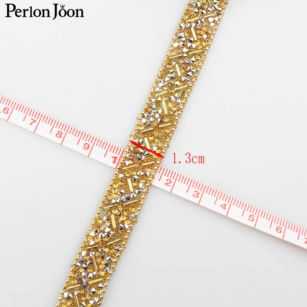 Rhinestone Accessories 1 yard 1.3cm Wide gold silver iron Tape