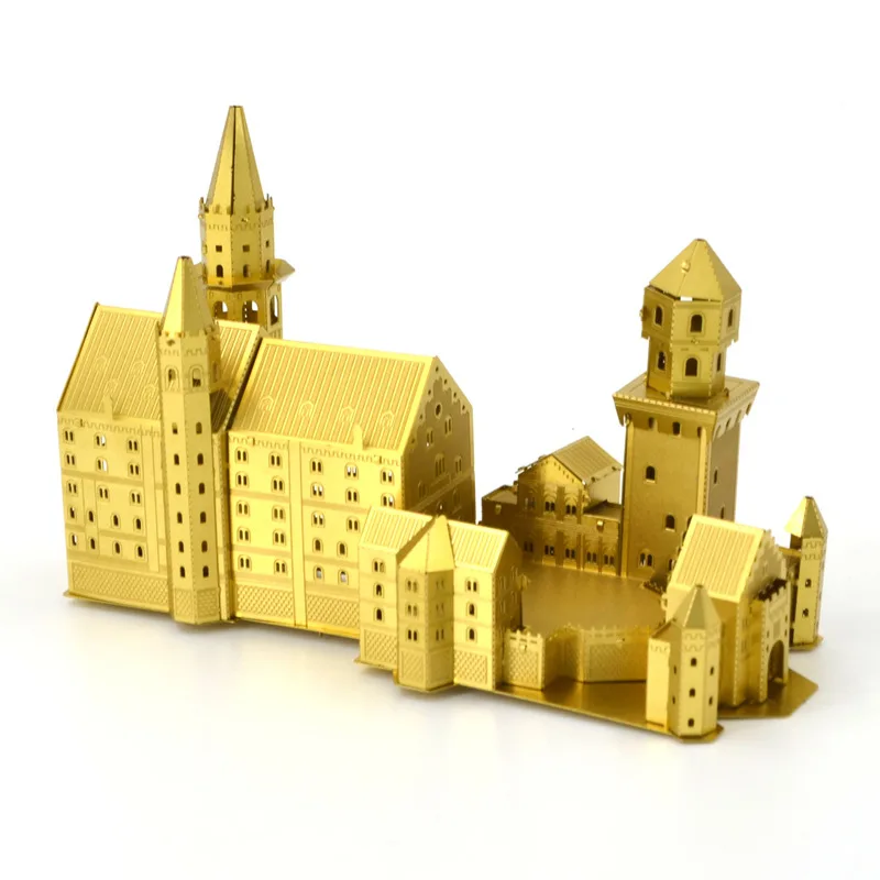 

3D DIY metal Jigsaw Puzzle Toys MiBulk Model gold dinosaur building Model Assemble Collection Stereoscopic Toys For Kids Adult