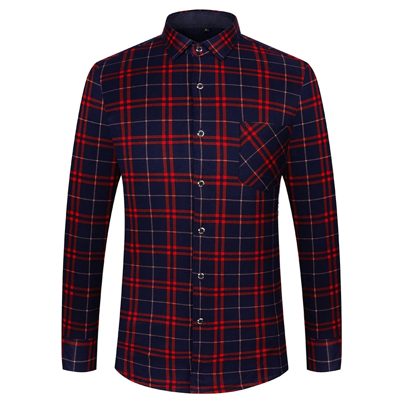 Goede Hoge Kwaliteit Mens Shirt Lange Mouwen Thicken Warm Shirt Fashion Soft Casual Flanel Shirt Comfortabele Plus Size L 4XL Mans Shirt