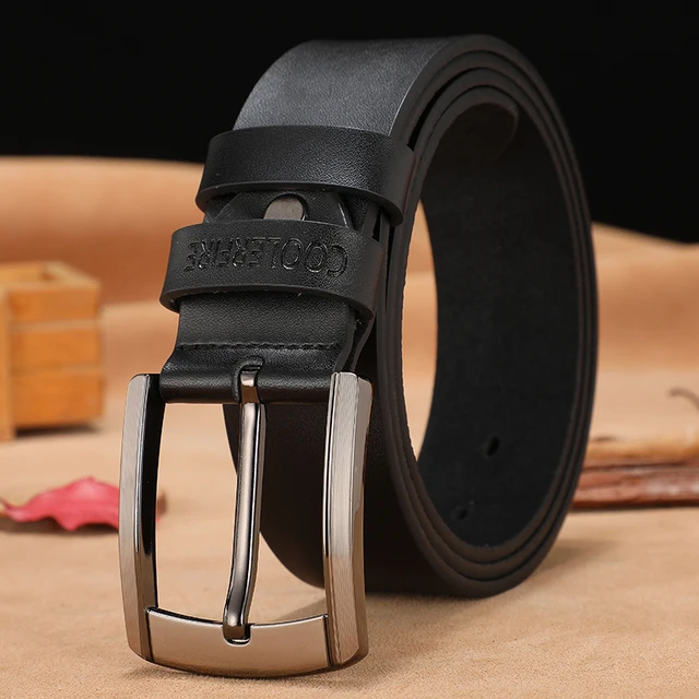 Men high quality genuine leather belt Cow Skin belt for men 2