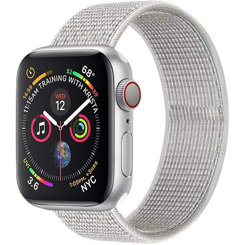 Ремешок для Apple Watch 44 мм 40 мм ремешок из нейлона iWatch Correa Series 5 4 3 2 Sport Loop 42 мм 38 мм браслет ремешок для часов аксессуары Новинка - Цвет ремешка: 21 Summit White