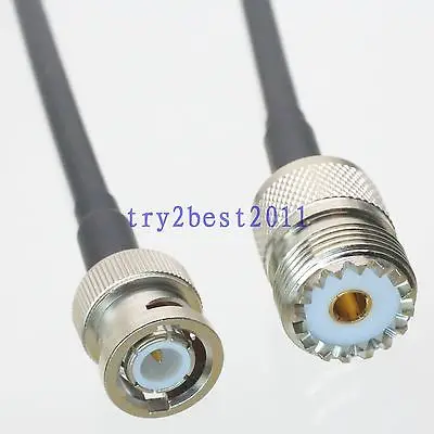 DHL/EMS 20 комплектов RG58 BNC штифт для UHF SO239 jack pin прямой RF гибкий соединительный кабель 3FT-C1