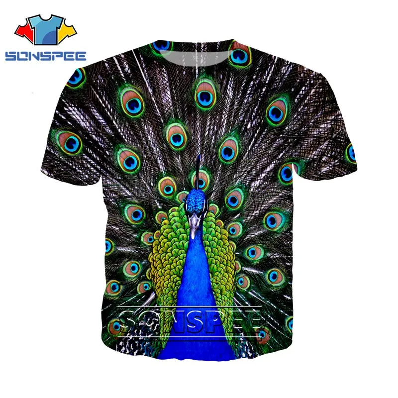 Футболка с 3d принтом аниме уличная одежда с изображением животных, перьев павлина, модные футболки для мужчин и женщин детские рубашки в стиле Харадзюку футболка в стиле хип-хоп
