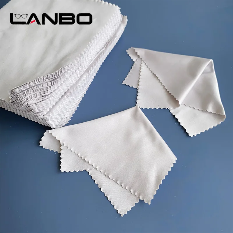 LANBO 100 pcs/lots High quality Glasses Cleaner 145*175mm Microfiber Glasses Cleaning Cloth For Lens Phone Screen Cleaning Wipes 3