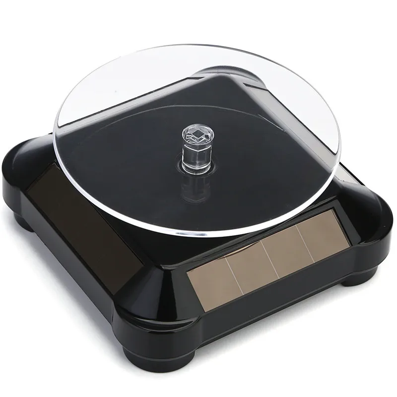 

Solar Showcase 360 Turntable Rotating UFO shapes Jewelry Watch Ring Phone Stand Display Jewelry Organizer Hard Display Stand