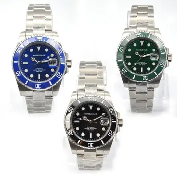 

Fashion mens watch 40mm Rotatable bezel NH35 autoimatic Waterproof Mechanical Swimming Luminous top 316L Quality Wristwatch men
