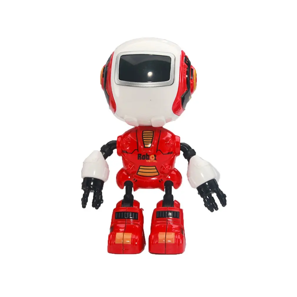 red RC сплав робот сенсорный зондирования светодиодный глаза интеллектуальное голосовое "сделай сам", многофункциональная музыкальная модель игрушка детская игрушка в подарок - Цвет: red