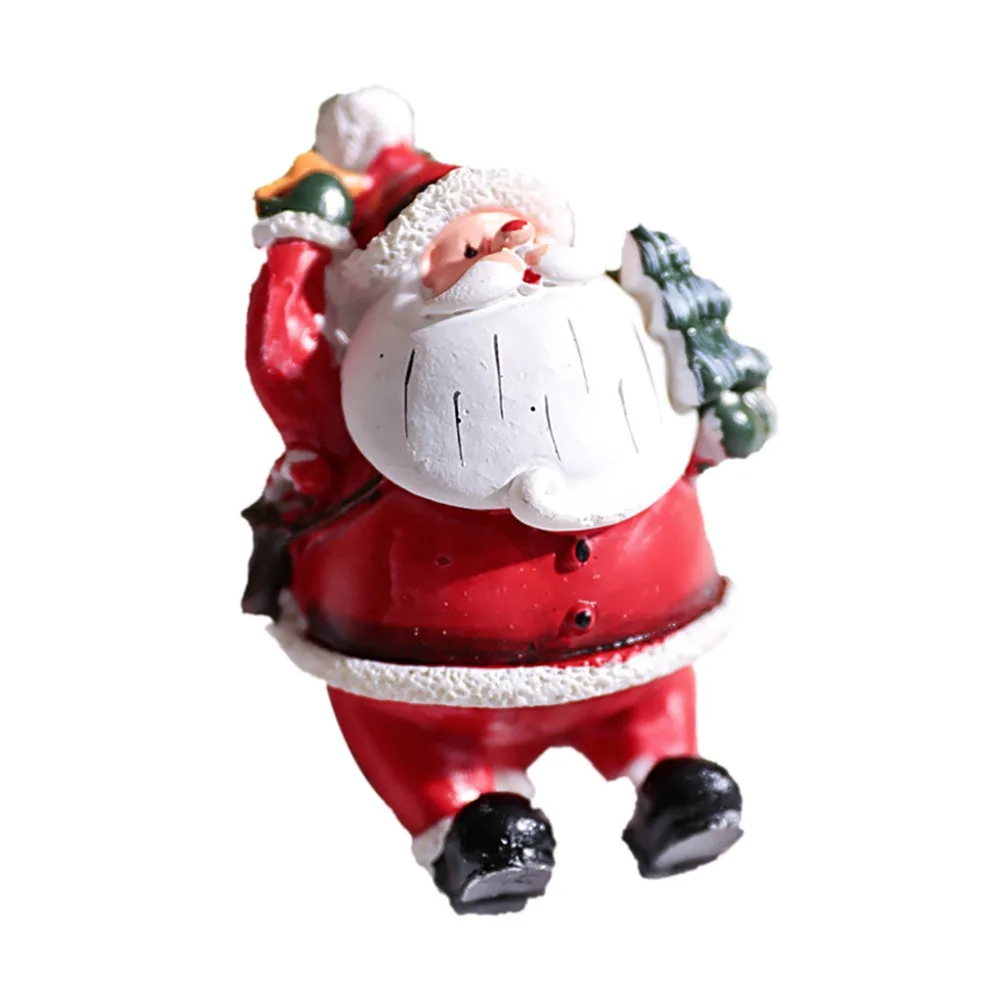 Santa Resin Doll Christmas Tree Santa Claus Accessories Gift Desktop Decoration Home Decor Diy Ornament bricolage noel#25