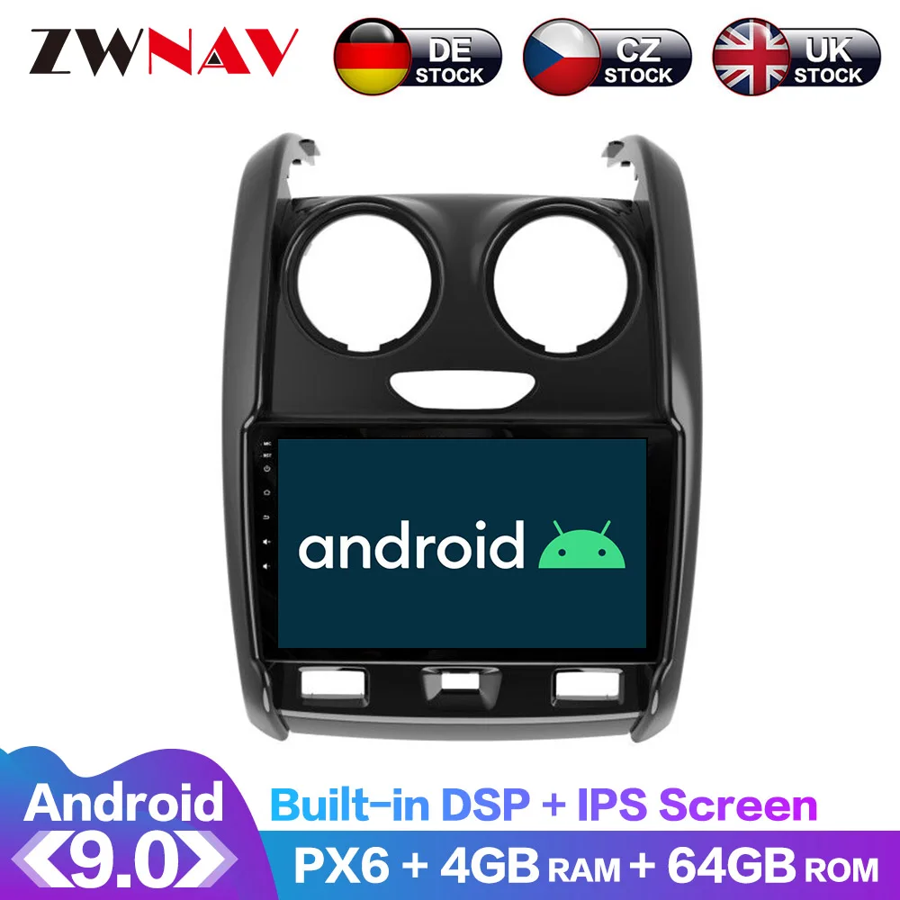 

For Renault Duster 2015-2020 Android IPS Screen PX6 DSP Car No DVD GPS Multimedia Player Head Unit Radio Navi Audio Stereo