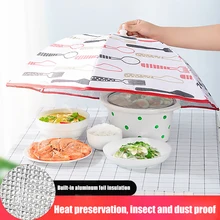 Высококачественные складные крышки для еды, сохраняющие тепло, алюминиевая фольга, покрытие для еды, посуда, изоляция, полезные кухонные крышки для стола, гаджеты
