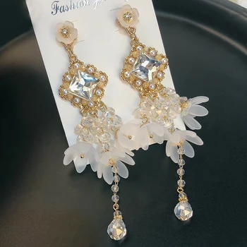 

AENOSA New Trendy Resin Long Drop Earrings for Women Fashion Geometric Statement Pendant Earrings Costume Jewellery Gift 2020