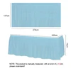 YOMDID Disposable Table Skirt Plastic Party 6 colors 75x430cm Table Cover for Happy Birthday Party Wedding Festival Decoration 5